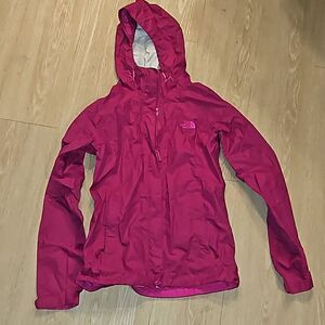 The North Face Jacket Womens Small HyVent Hooded Windbreaker Zipper Pink